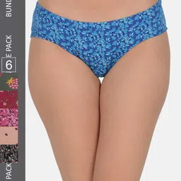 Leading Lady Women Pack of 6 Printed Hipster Briefs HIP-P-9054-9055-6-image-96