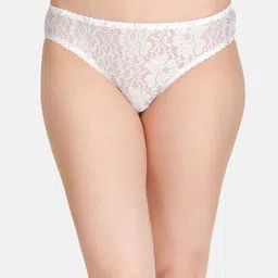 LOTUSLEAF Women White Self-Design Seamless Full Coverage Bridal Bikini Briefs-12