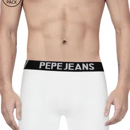 Pepe Jeans Men Pack of 2 White Solid Trunks 8937249-2-image-56