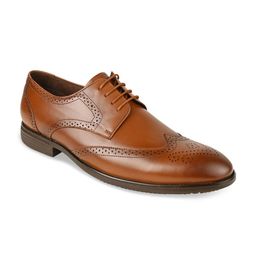 Regal Men Leather Lace Up Formal Brogues-image-41