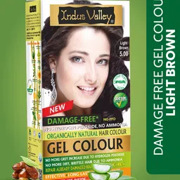 Indus valley Damage Free Gel Hair Colour Trial Pack 65 g - Light Brown-55