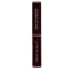 SWISS BEAUTY Non-Transfer Matte Lipstick 2 gm - Dark Brown 19-13