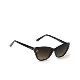 ENRICO Women Brown Lens & Green Cateye Sunglasses - EN P 1092 C1-Brown-72