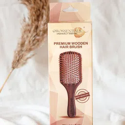 OROSSENTIALS Premium Wooden Hair Brush - Brown-10
