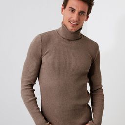 Trendyol Men Brown Pullover-picture-41