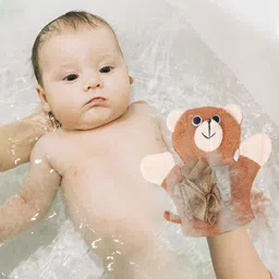 Baby Moo Infant Kids Bear Shaped Loofah Bath Glove-image-90