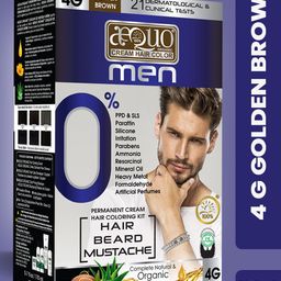 Aequo Organic Men Permanent Hair Color 170 ml - Golden Brown 4G-45