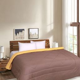 RF RELAXFEEL Brown & Beige Heavy Winter 233 GSM Double Bed Comforter-image-64