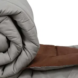 RF RELAXFEEL Grey & Brown Heavy Winter 233 GSM Single Bed Comforter-picture-14