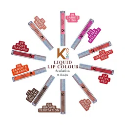 KINDED Set of 2 Vitamin E Matte Liquid Lip Colour 6 ml Each - Choco Brown & More Maroon image 2