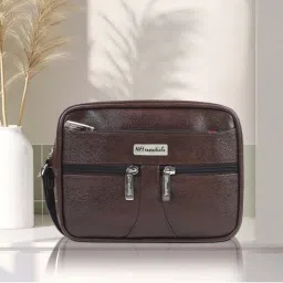 NFI Essentials Brown Mens Multipurpose Leather Travel Pouch-picture-23