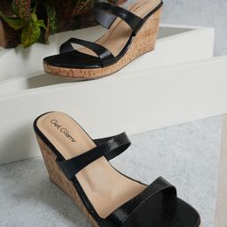 Get Glamr Open Toe Wedge Heels-23