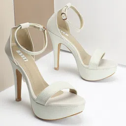 ELLE Embellished Party Platform Heels With Ankle Loop image 3