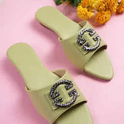 Walkfree Women Open Toe Flats with Buckles-46