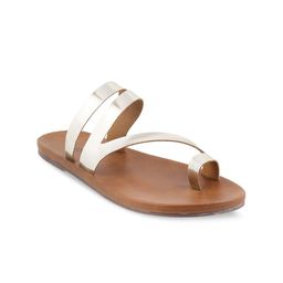 Mochi Women Grey One Toe Flats-10