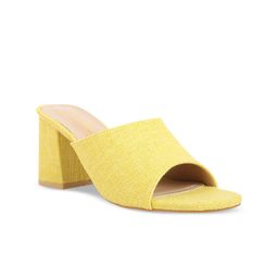 London Rag Textured Slip On Block Heels-16