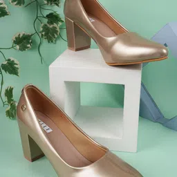ELLE Women Pointed Toe Block Pumps-10