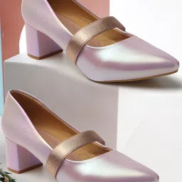 ELLE Pointed Toe Block Pumps image 1