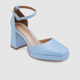 Sole To Soul Square Toe Block Heeled Pumps-14