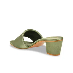 Shoetopia Open Toe Suede Block Heels image 5