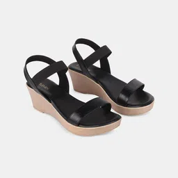 T.ELEVEN Open Toe Textured Flatform Heels image 3