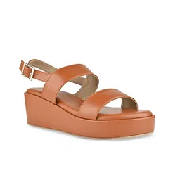 CAI Open Toe Platfrom Heels with Buckles image 2