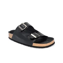 HERE&NOW Open Toe Flats with Buckles image 5