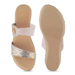 Tresmode Printed Open Toe Two Strap Wedges image 2