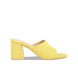 London Rag Textured Slip On Block Heels image 4
