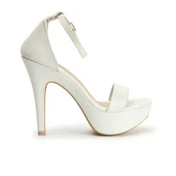 ELLE Embellished Party Platform Heels With Ankle Loop image 4