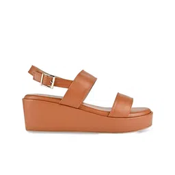 CAI Open Toe Platfrom Heels with Buckles image 5
