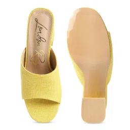 London Rag Textured Slip On Block Heels image 3