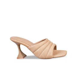 THE WHITE POLE Textured Open Toe Block Heels image 3