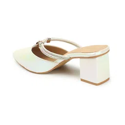 ICONICS Embellished Pointed Toe Block Mules image 5