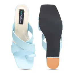 Walkfree One Toe Cross Strap Block Heels image 5