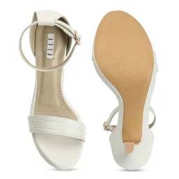 ELLE Embellished Party Platform Heels With Ankle Loop image 5
