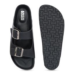 HERE&NOW Open Toe Flats with Buckles image 2
