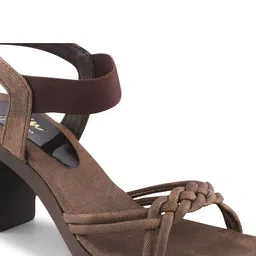 JM Looks Printed Block Mules with Buckles image 2