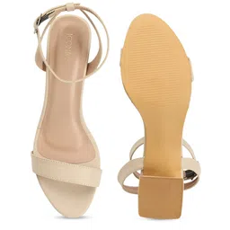 ICONICS Open Toe Block Heels With Ankle Loop image 5