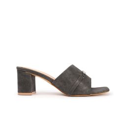 DressBerry Charcoal Open Toe Block Heels image 5