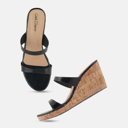Get Glamr Open Toe Wedge Heels image 2