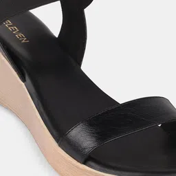 T.ELEVEN Open Toe Textured Flatform Heels image 5