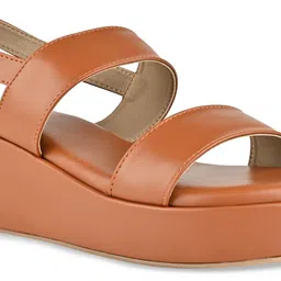CAI Open Toe Platfrom Heels with Buckles image 3