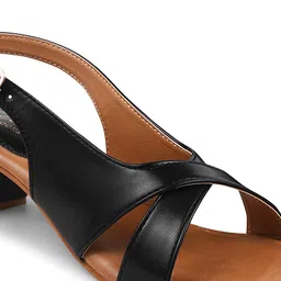 JM Looks Colourblocked Block Open Toe Heels with Buckles image 4