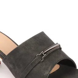 DressBerry Charcoal Open Toe Block Heels image 2