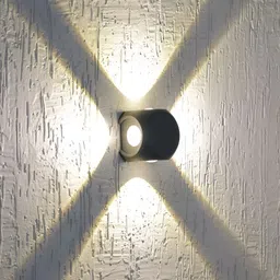 SPARK WORLD Black Metal Contemporary Abstract Shaped Wall Lamp-35