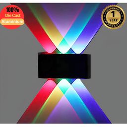 SPARK WORLD Black Aluminium Quirky Abstract Shaped Wall Lamp-19