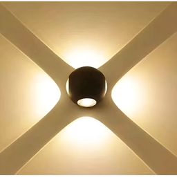 SPARK WORLD Black Glass Quirky Square Shaped Wall Lamp-31
