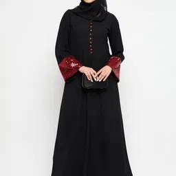 NABIA Embroidery Slip-On Closure Burqas-image-53