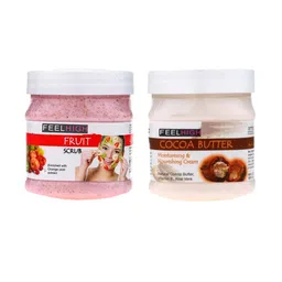 FEELHIGH Face & Body Mix Fruit Scrub Enriched with Mix fruit Extract & Cocoa Butter Cream-9